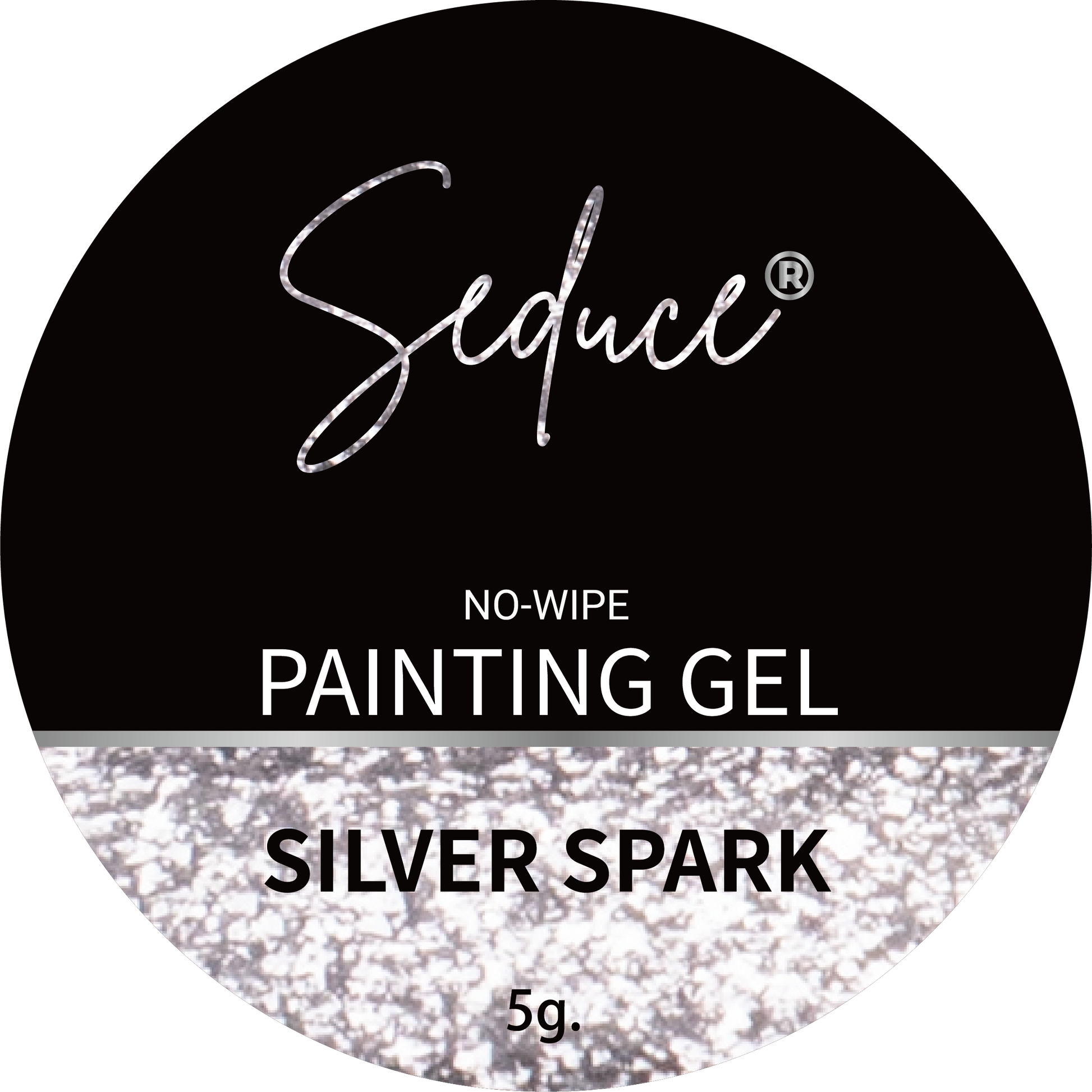 Seduce® No wipe painting gel in de kleur Silver spark