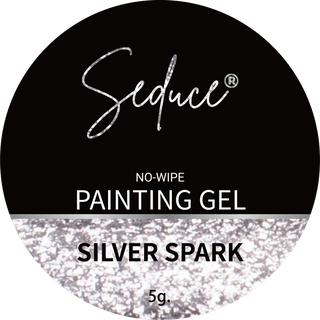 Seduce® No wipe painting gel in de kleur Silver spark