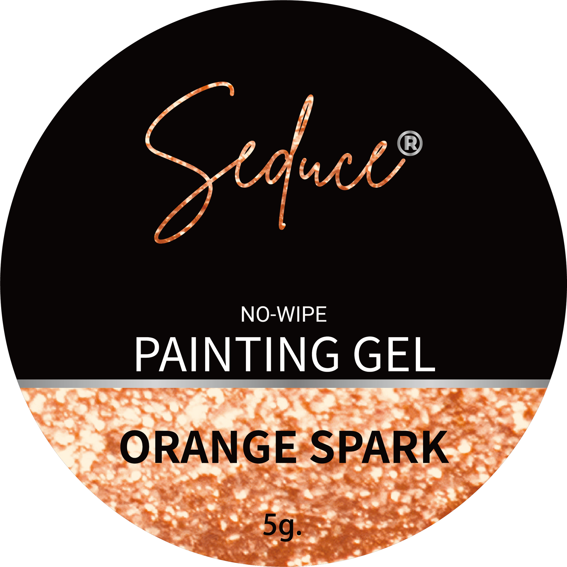 Seduce® No wipe painting gel in de kleur orange spark