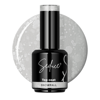 Seduce® no wipe topcoat met witte glitters erin verwerkt