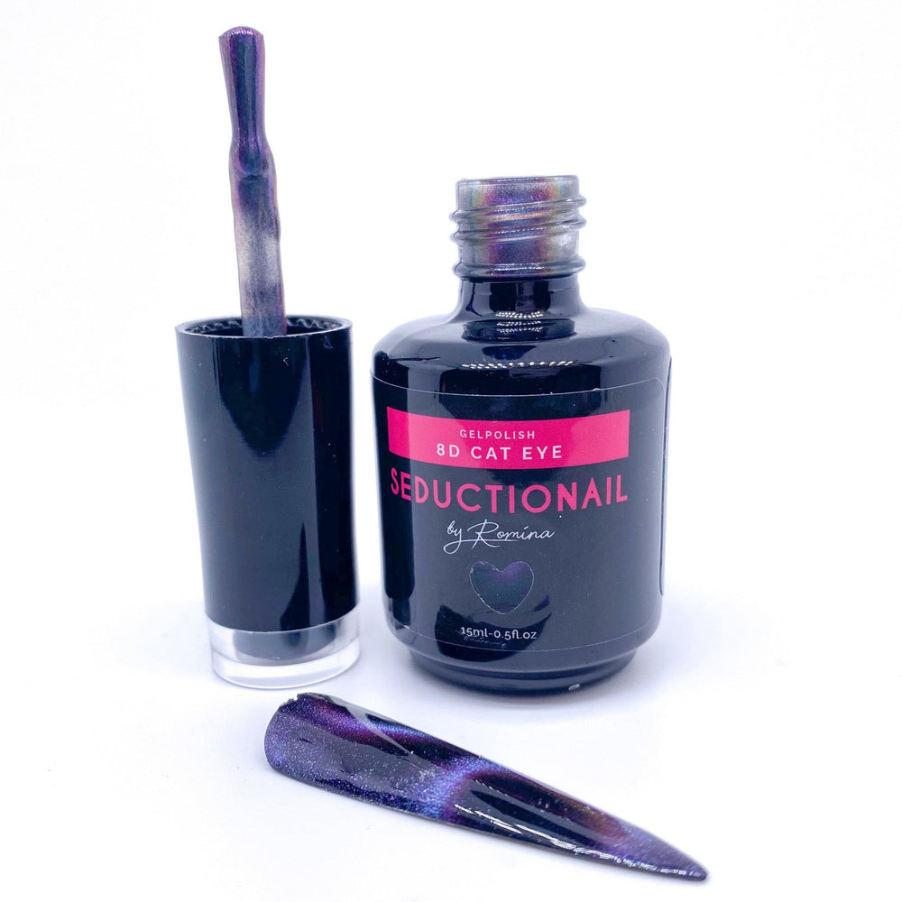 SN135 8D Green/Purple Galaxy Cat Eye - Seductionail