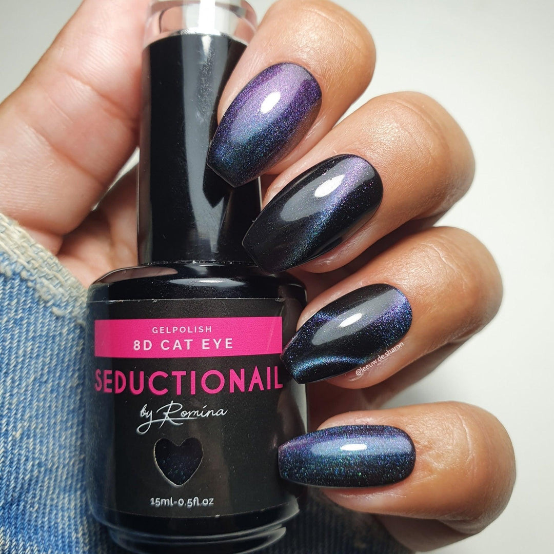 SN135 8D Green/Purple Galaxy Cat Eye - Seductionail