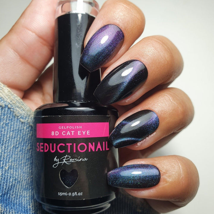 SN135 8D Green/Purple Galaxy Cat Eye - Seductionail