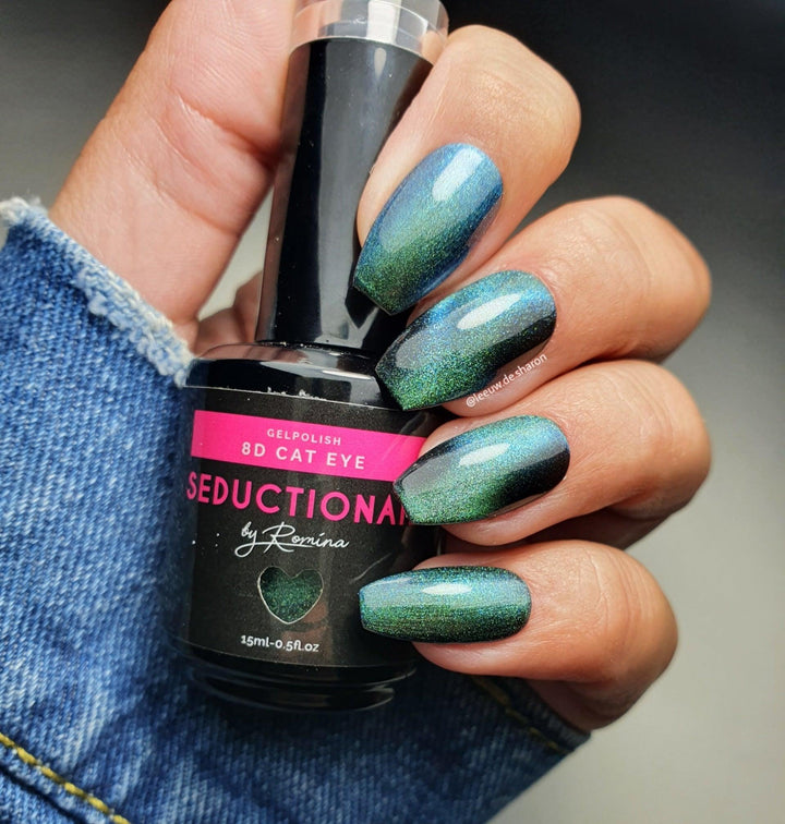 SN138 8D Green Galaxy Cat Eye - Seductionail